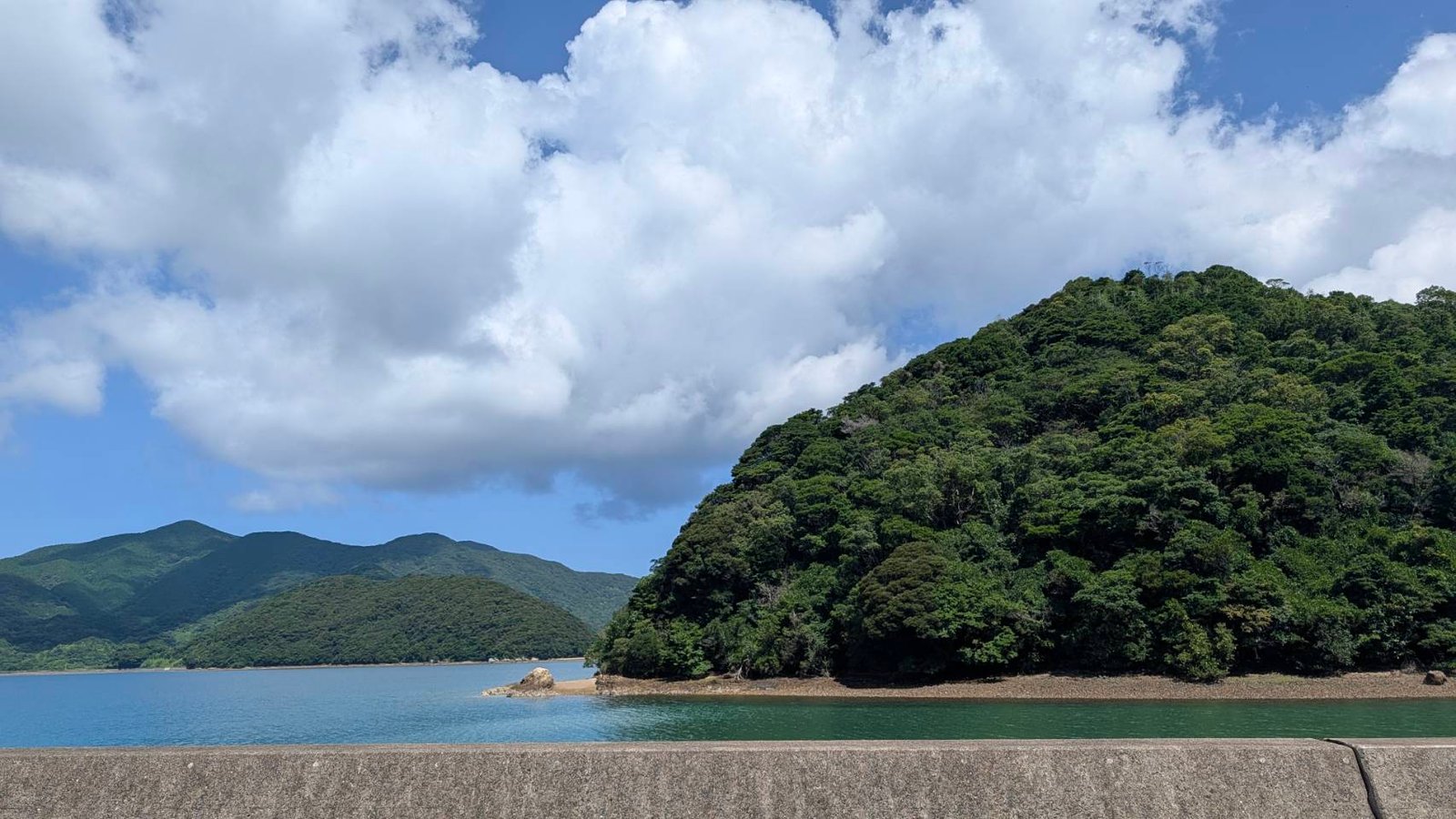 Green Goto islands surrounding a sheltered bay