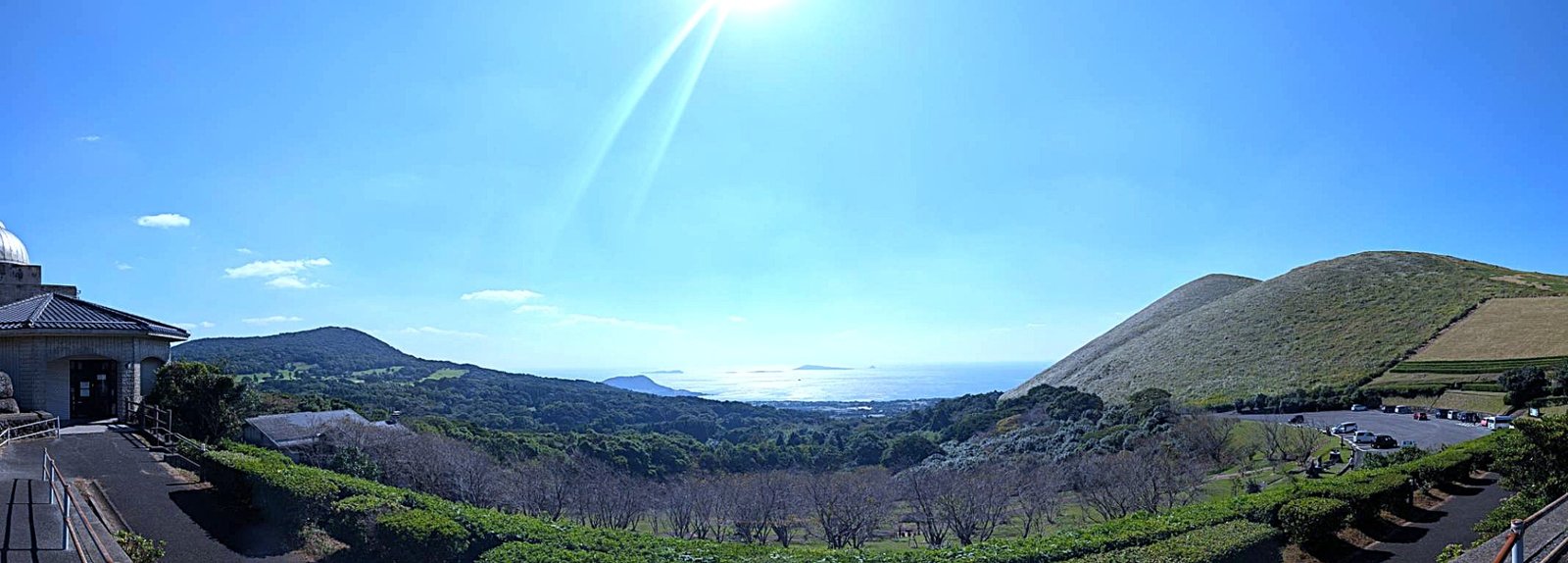 Onidake’s green hills overlooking the blue sea in Goto